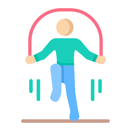 athlete jumping rope indoors sweatingly