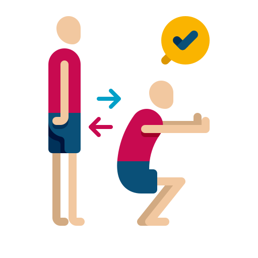 starting position and ending position for squats